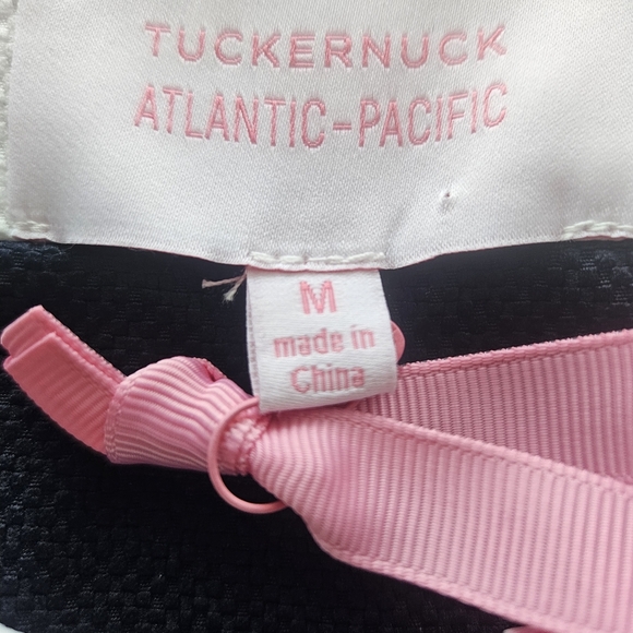 Tuckernuck Blue/White Striped Millie Dress Coat Pearl Buttons Med NWT Lagenlook - Picture 9 of 16